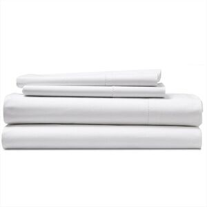 Sferra Parello Cotton Percale Twin Sheet Set White - NWT $480